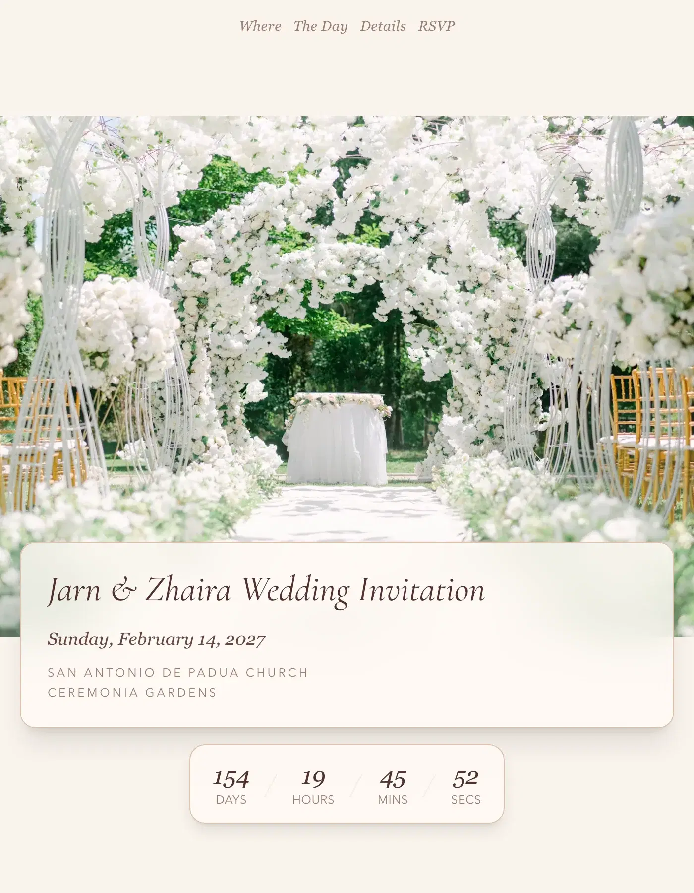 Romantic wedding invitation template