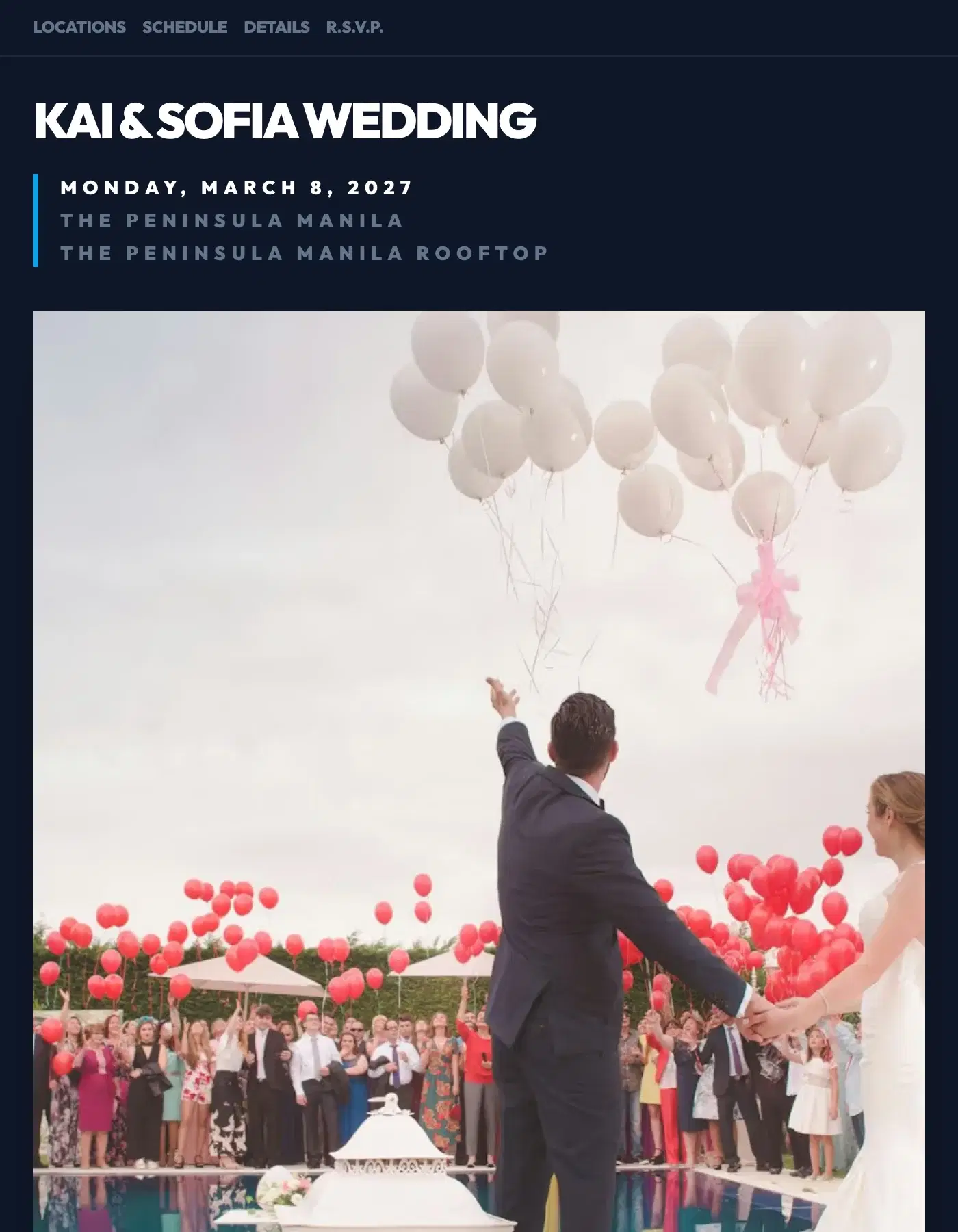 Modern sample invitation for Kai & Sofia